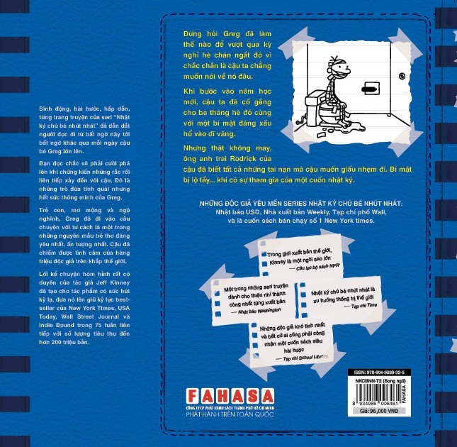 Sách fahasa - song ngữ việt - anh - diary of a wimpy kid - nhật ký chú bé nhút nhát: luật của rodrick - rodrick rules