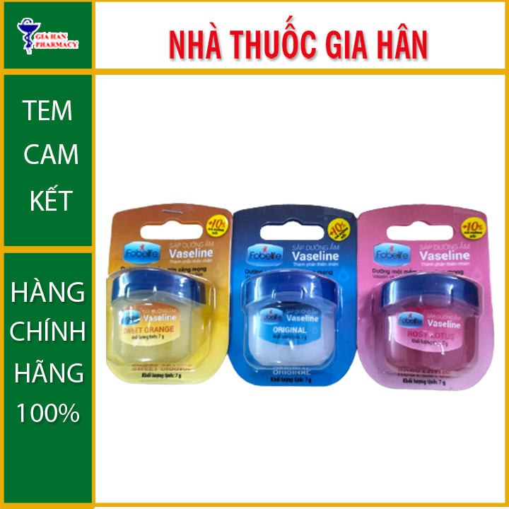 Sáp dưỡng ẩm vaseline fobelife - hũ 7g50g - khô môi , nứt nẻ , gia hân
