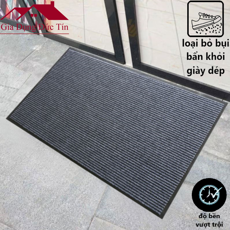 Thảm chùi chân nỉ cỡ lớn 80x120cm. Thảm Trải Sàn Đế Cao Su Chống Trơn Trượt. Thảm lót sàn sợi len.