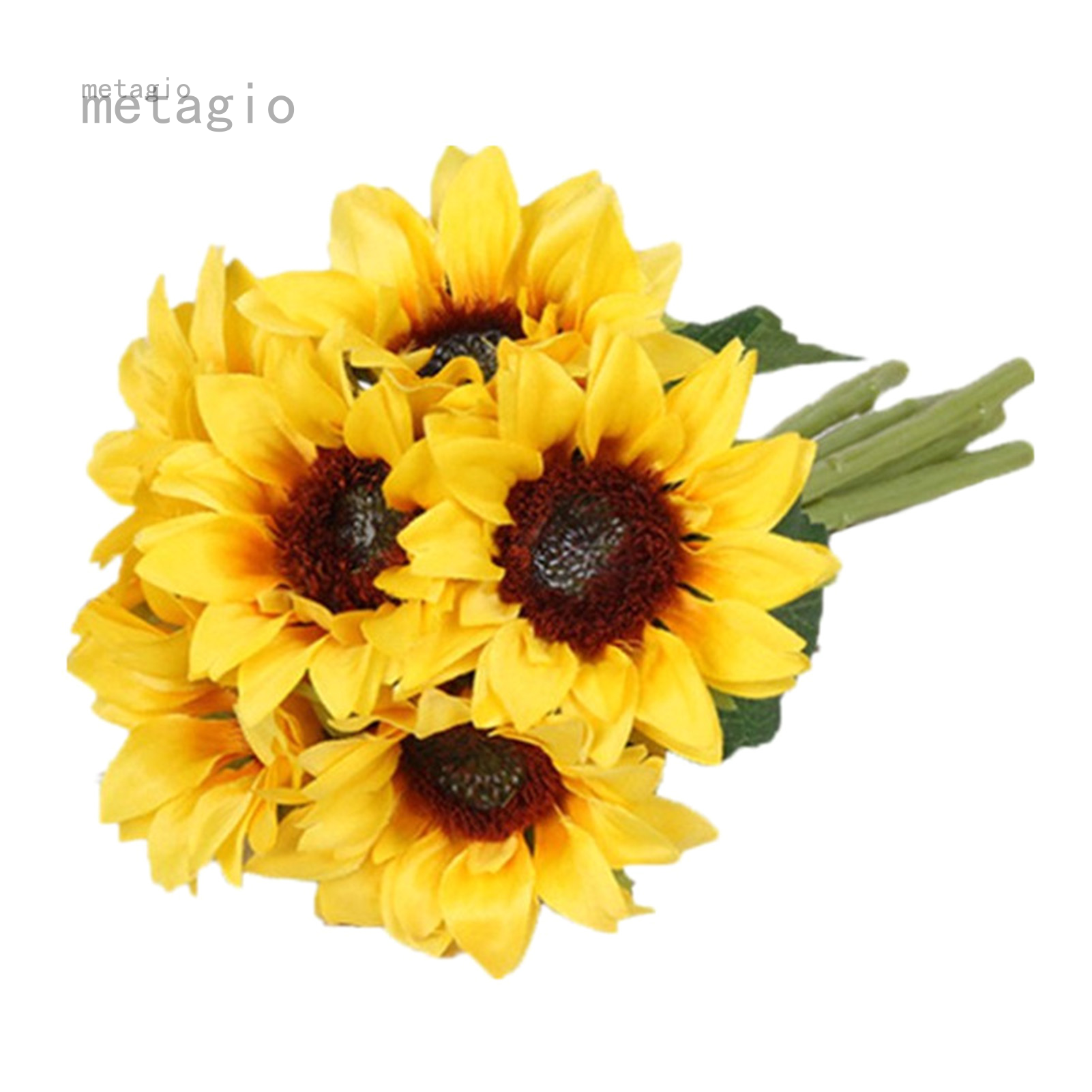Metagio hoa hướng dương nhân tạo hoa giả thân đơn bó hoa nhân tạo sắp xếp trang trí đám cưới