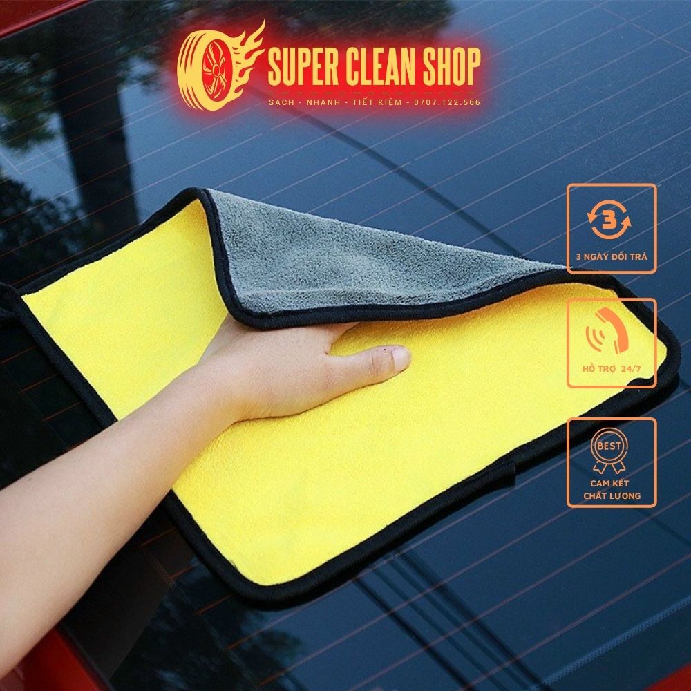 Khăn lau xe ô tô microfiber mềm mịn