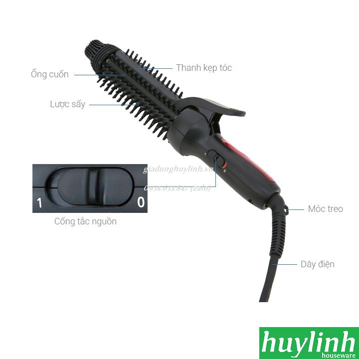 Máy tạo kiểu uốn duỗi tóc panasonic eh-ht45-k645 - thái lan - chính hãng