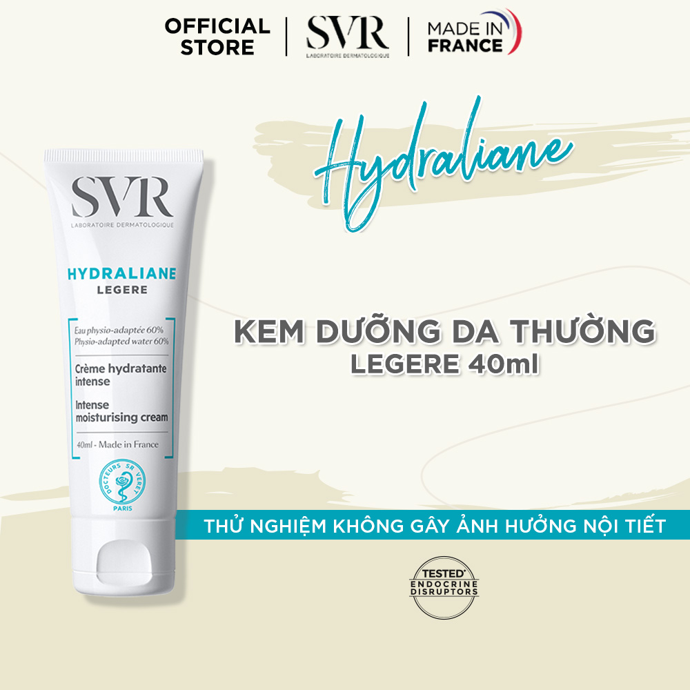 Kem dưỡng ẩm cho da và giúp da mềm mịn dùng cho da mặt và da cổ svr hydraliane legere 40ml
