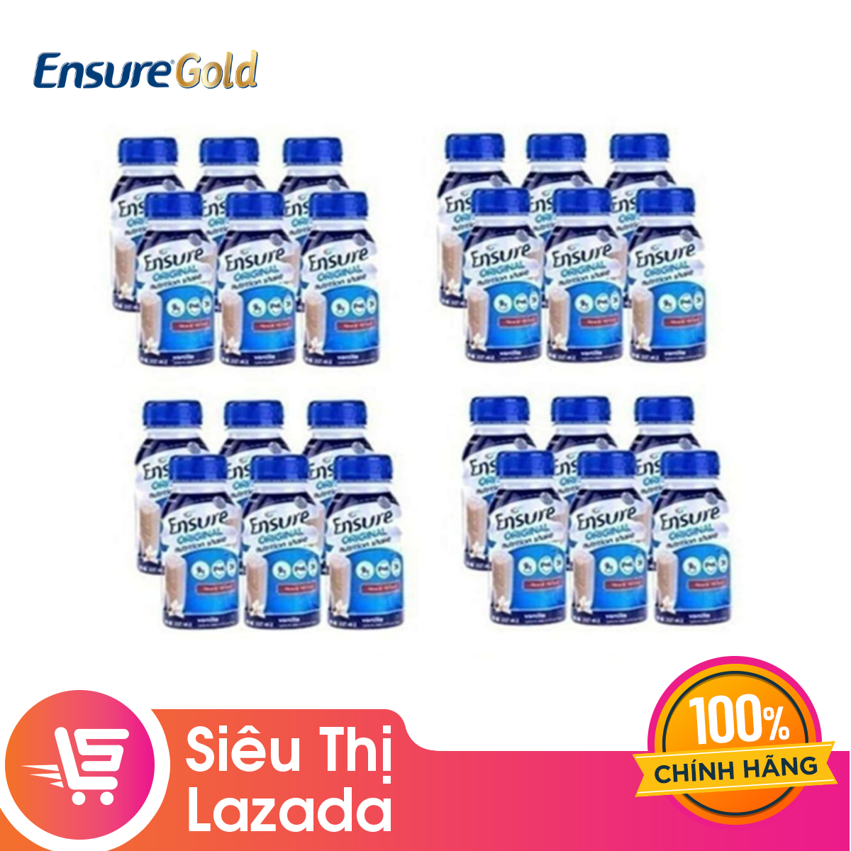 Thùng 24 chai sữa nước Ensure Vani 237ml thích hợp cho nhiều đối tượng cung cấp đầy đủ dinh dưỡng giúp hệ tiêu hóa khỏe mạnh-Giới hạn 5 sản phẩm/khách hàng