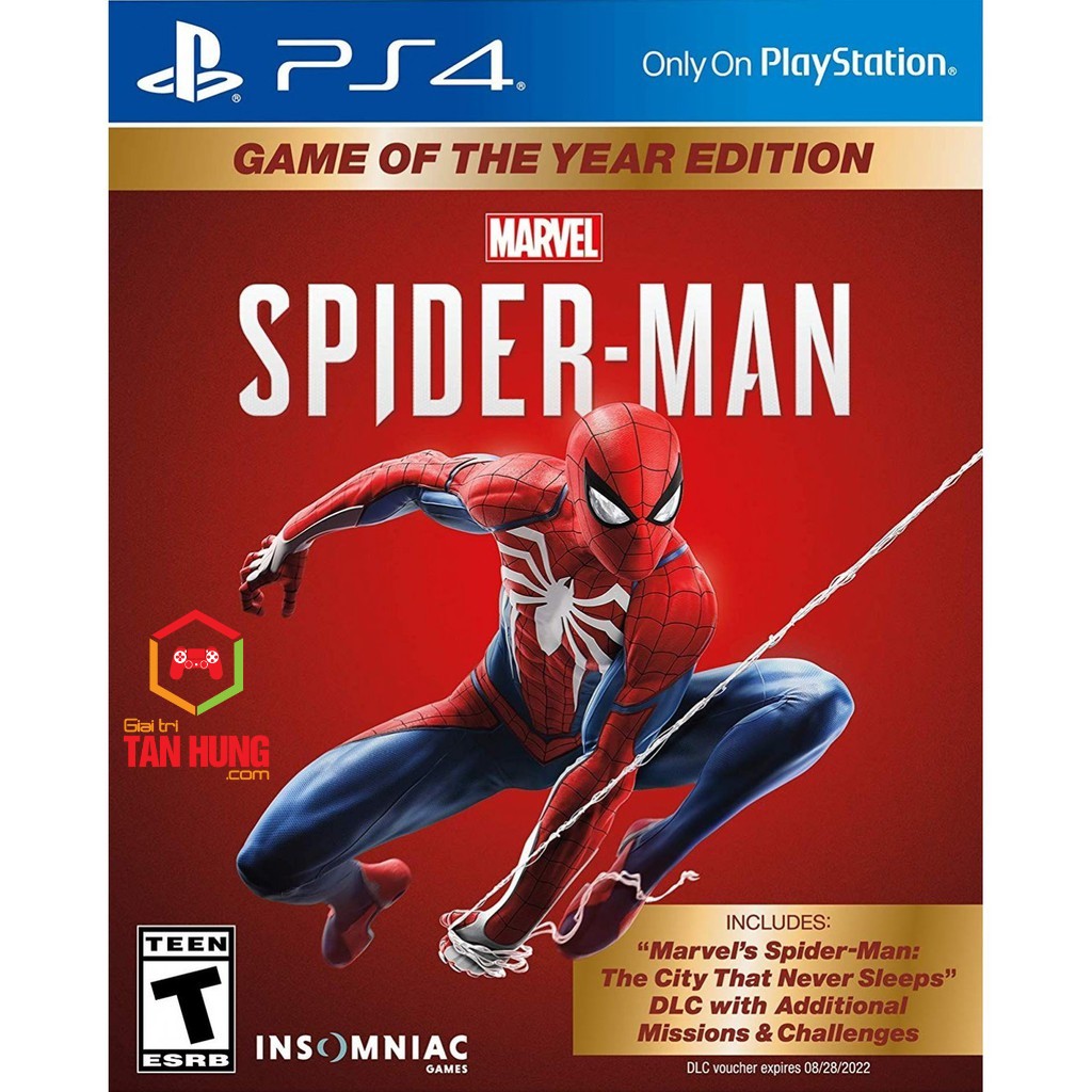 Đĩa game ps4 spider-man game of the year ps4