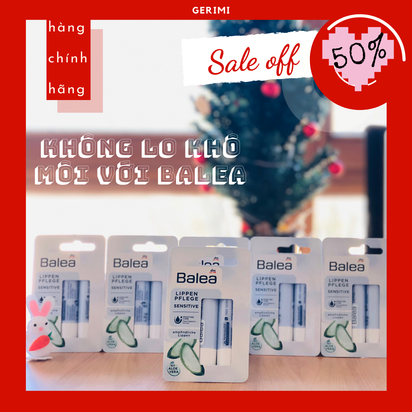 Son dưỡng ẩm balea sensitive - son dưỡng môi chuẩn hàng đức - mỹ phẩm đức
