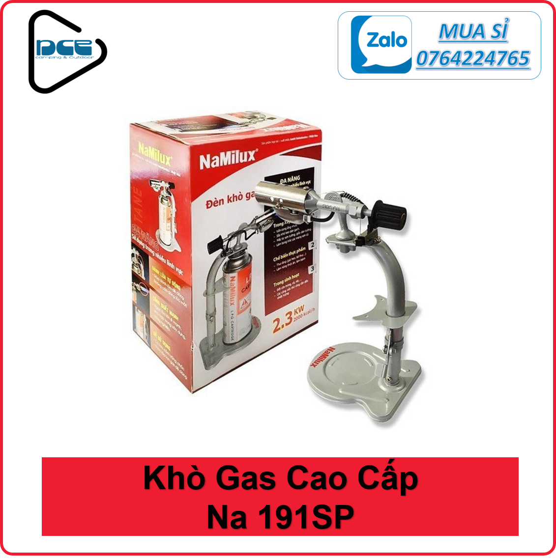 [CÓ KÈM LON] Đèn khò Gas CÔNG NGHIỆP Namilux NA 191 SP (LỰA CHỌN CB CÓ KÈM LON GA BÊN DƯỚI)