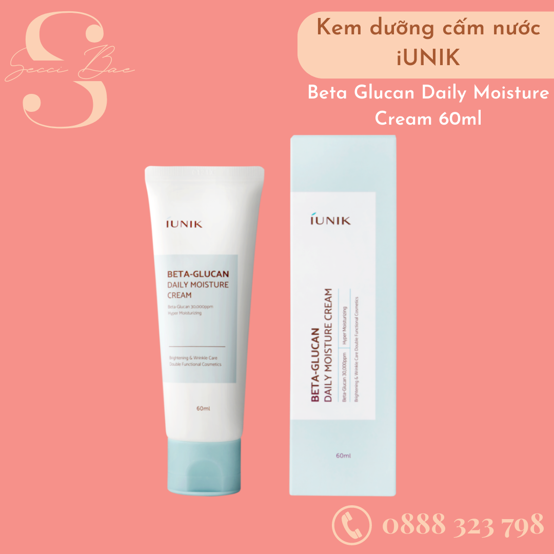 [HCM]Kem dưỡng cấp nước iUNIK Beta Glucan Daily Moisture Cream 60ML