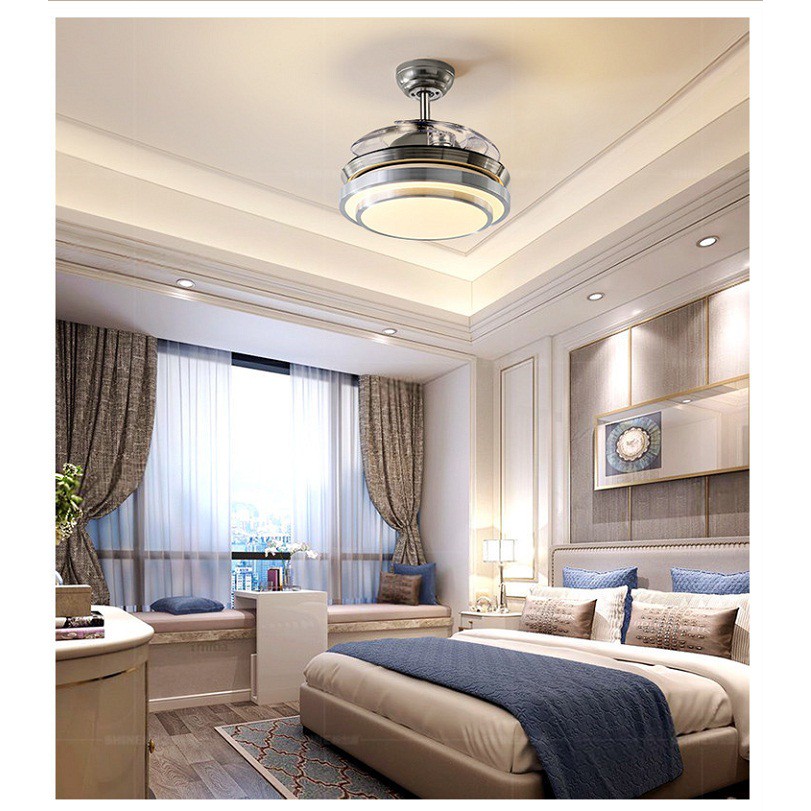 Đèn quạt trần, Quạt trần đèn, Quạt trần trang trí, Đèn quạt trần LED 3 chế độ ánh sáng nhập khẩu,