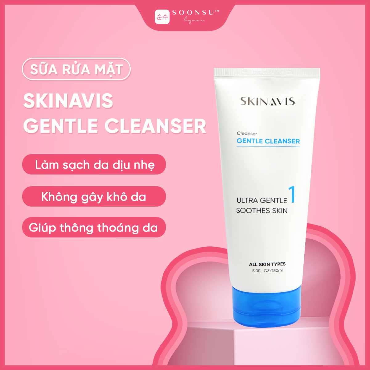 Sữa Rửa Mặt Làm Sạch Sâu Dịu Nhẹ Skinavis Gentle Cleanser