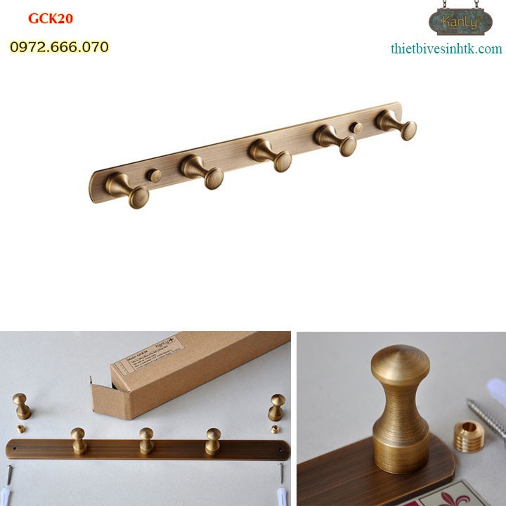 Móc áo bằng đồng gck20 kanly