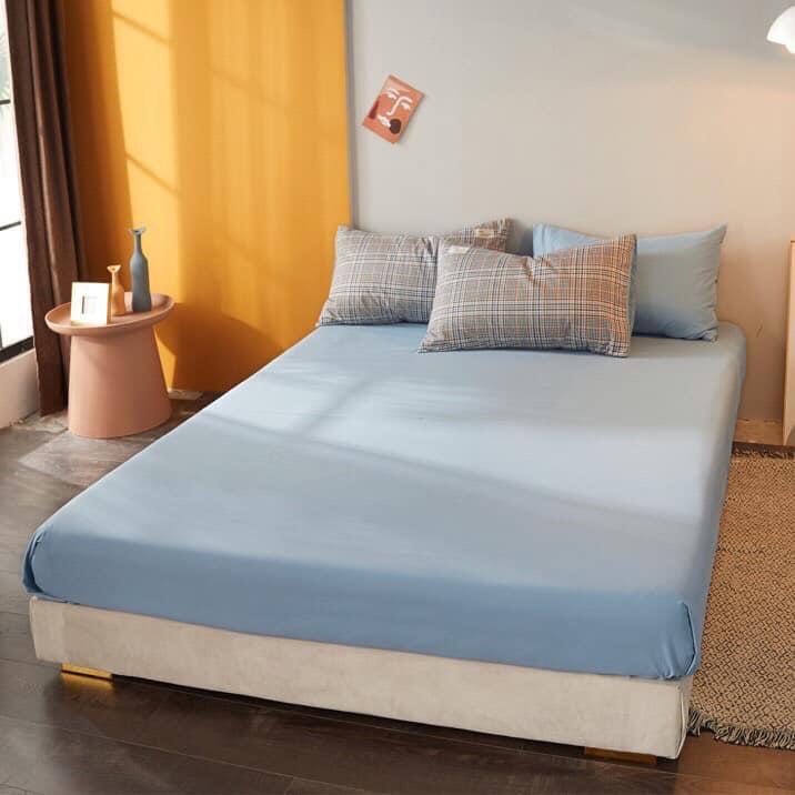Bộ ga 3 món 2T cotton tici mềm mát kích thước 1mx2m,1m2x2m,1m4x2m,1m6x2m,1m8x2m,dùng cho nệm thấp hơn 18cm