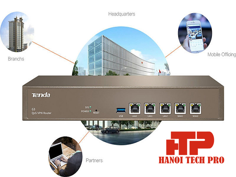 Bộ cân bằng tải mạng Internet Tenda G3 chính hãng cho doanh nghiệp - tạm biệt nghẽn mạng, không còn xung đột thiết bị