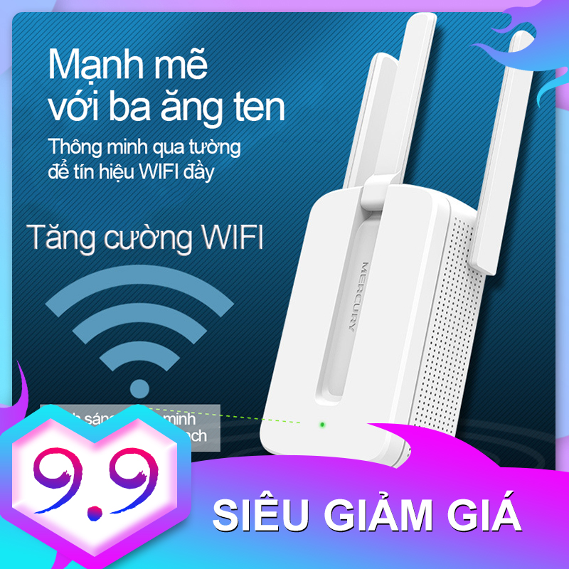 Bộ kích sóng wifi 3 râu chính hãng MERCURY 300Mbps