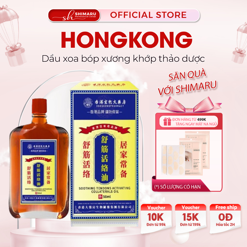  Dầu Xoa Bóp Xương Khớp HONGKONG – Dầu Nóng HONGKONG Giảm Đau Nhức Xương Khớp Cổ Vai Gáy Hiệu Quả 