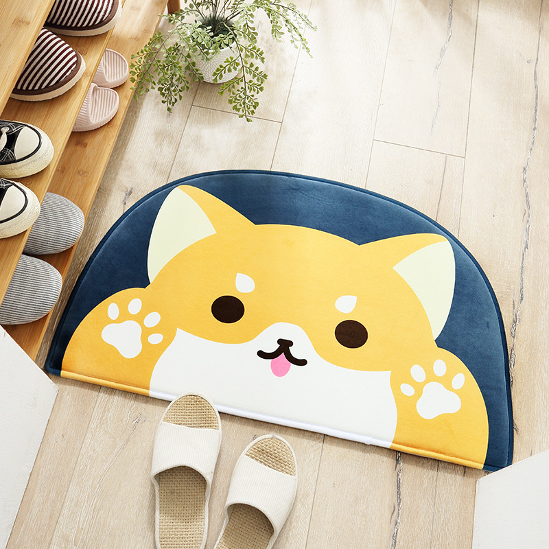 Thảm Lau Chân Ohmnix Thảm Lau Chân Bán Nguyệt Hình Shiba Inu Siêu To Khổng Lồ 50x80cm