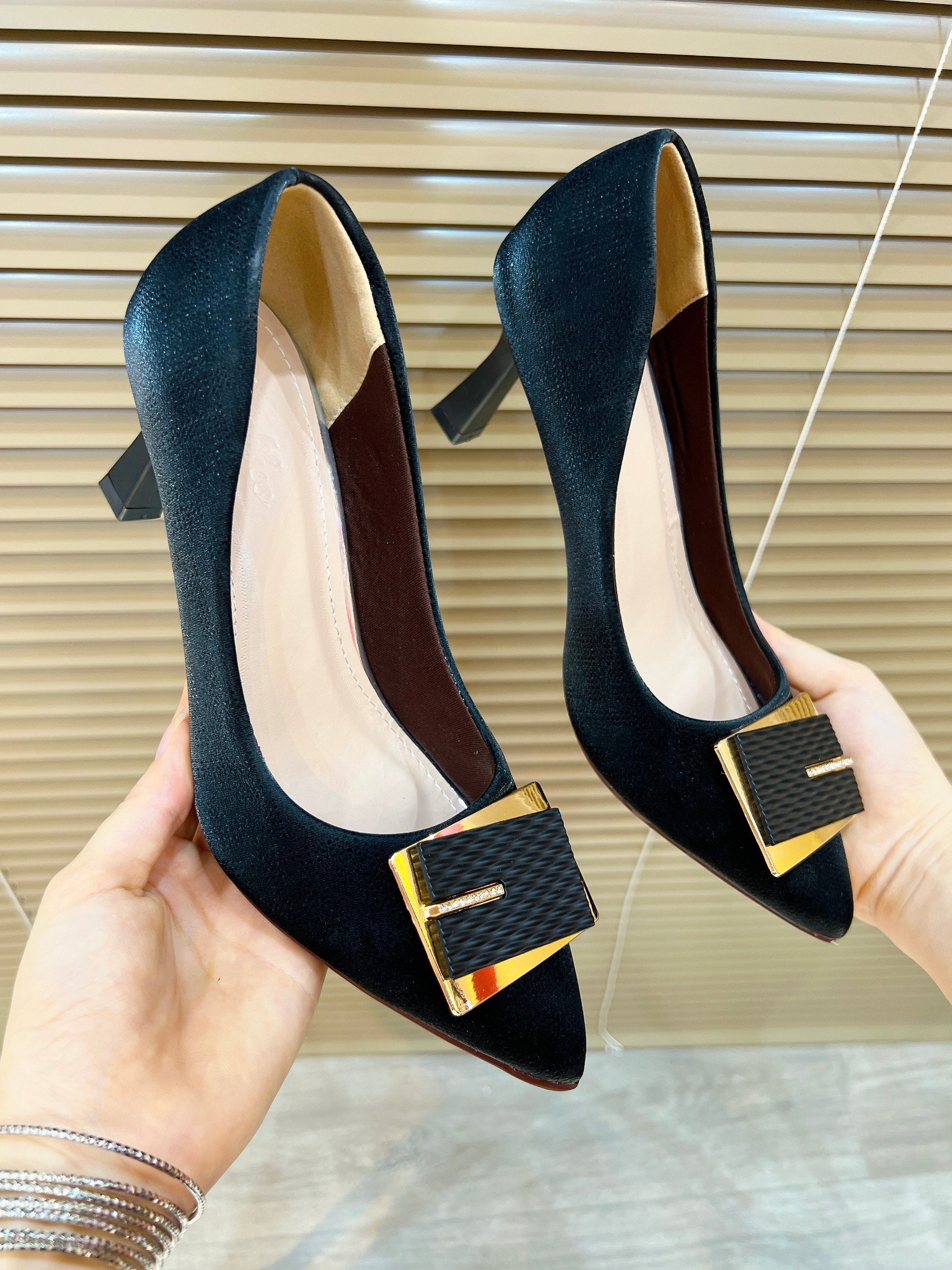 Pointed-Toe High Heels Feminine Doll Shoes 5cm and 7cm High Nha Beo Ma Shoes Caogot88 - 2