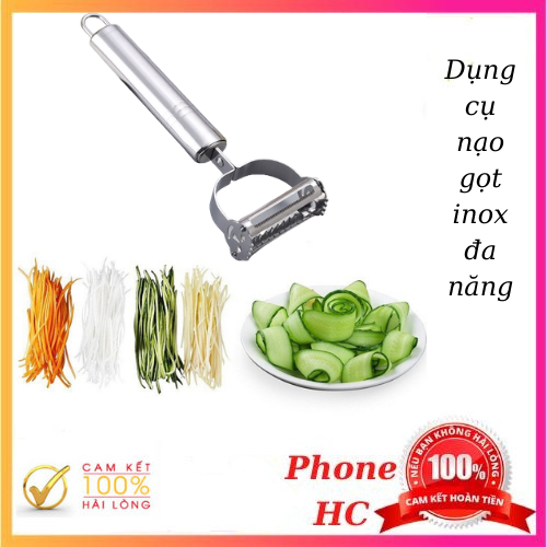 Dụng cụ nạo gọt rau củ quả, trái cây inox đa năng