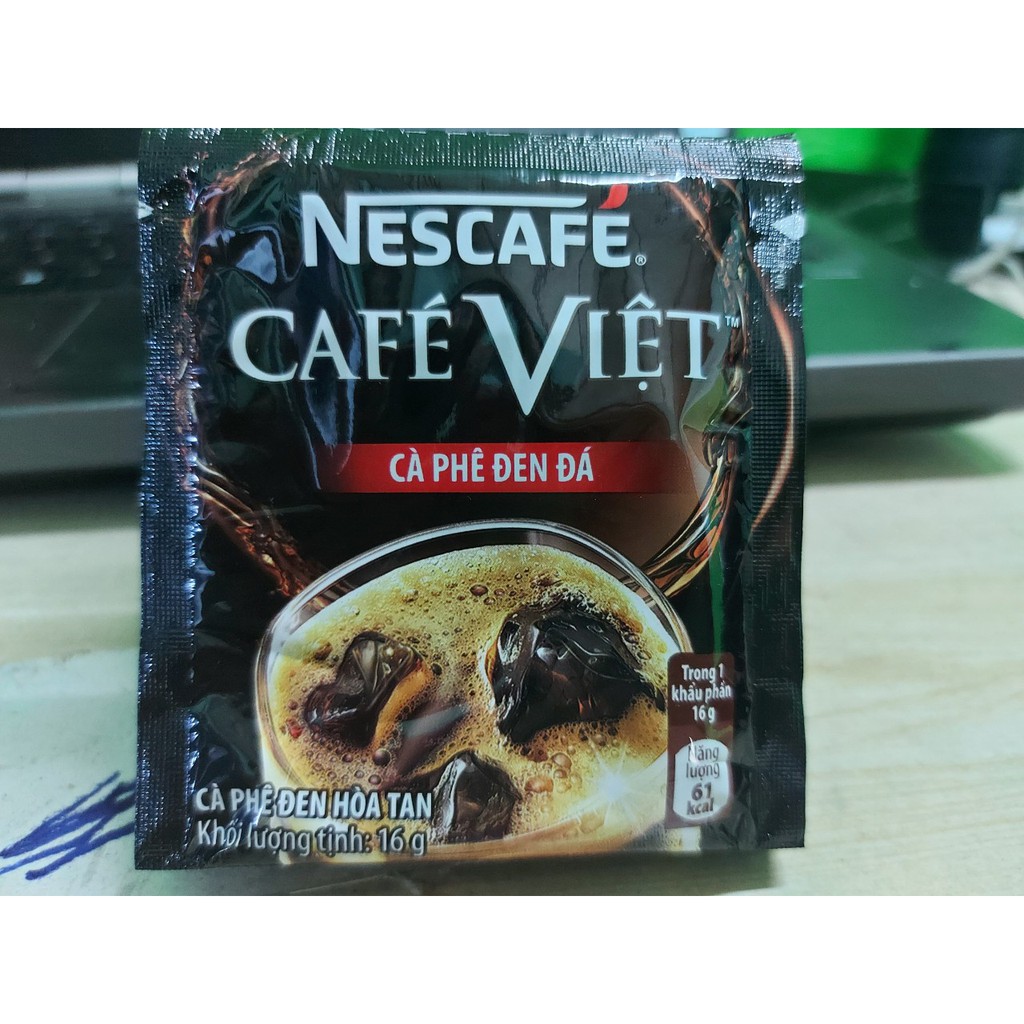 Nescafé cafe việt đen đá - dây 10 gói x 16g.