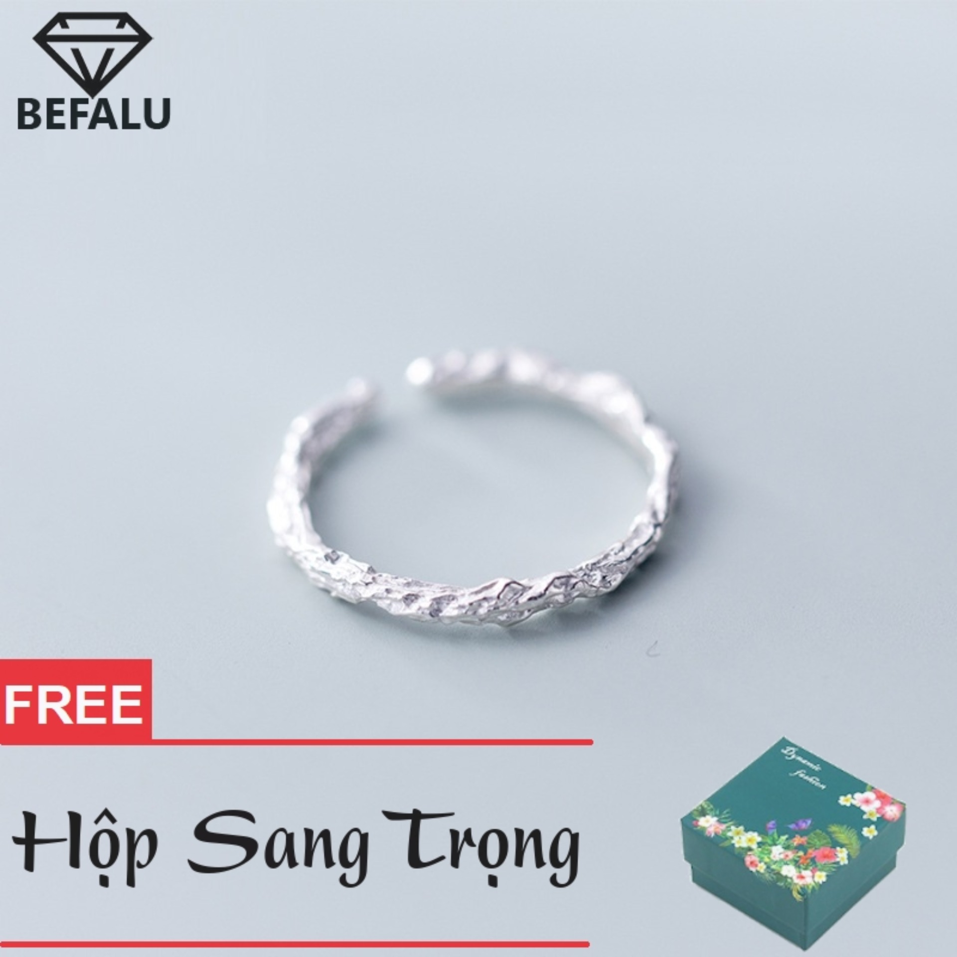 Nhẫn Nữ Đơn Giản Bạc S925 Phong Cách Hàn Quốc N20 Nhẫn Freesize