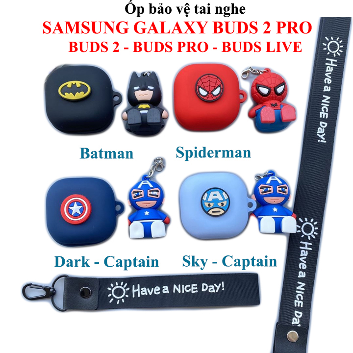 [Buds 2 Pro] Ốp bảo vệ silicon Samsung Galaxy Buds 2 Pro/Buds 2/Buds FE/Buds Live