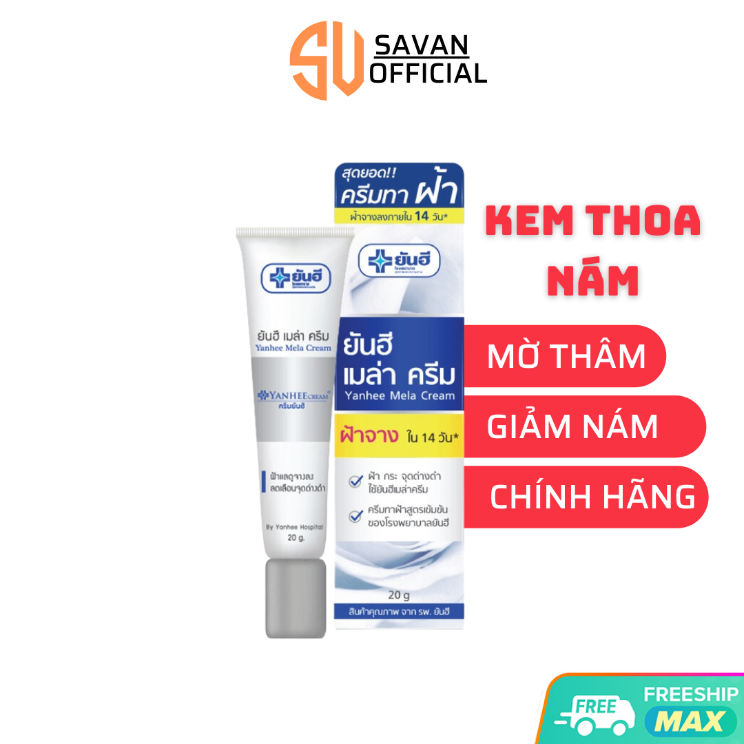 Kem thoa nám, tàn nhang, đồi mồi Yanhee Mela Cream làm mờ vết nám, đốm đen trên da, làm đều màu da và dưỡng ẩm da 20g