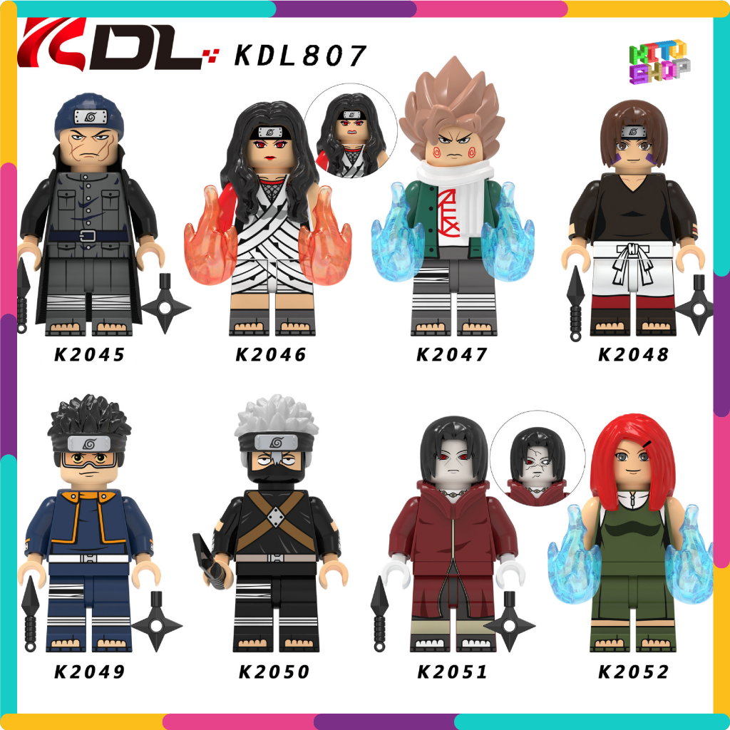 Đồ Chơi Xếp Hình Minifigures Mô Hình Nhân Vật Hoạt Hình Naruto, Hokage, Sasuke KDL807