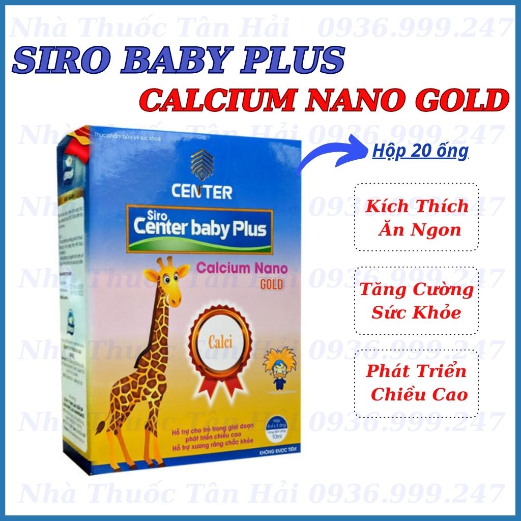Center baby Plus Calcium Nano GOLD, hỗ trợ tăng trưởng chiều cao