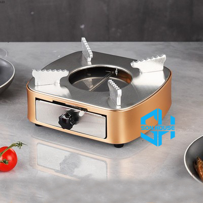 Bếp cồn inox 304 cao cấp màu vàng GOLD có ngăn kéo đựng cồn cho nhà hàng quán ăn
