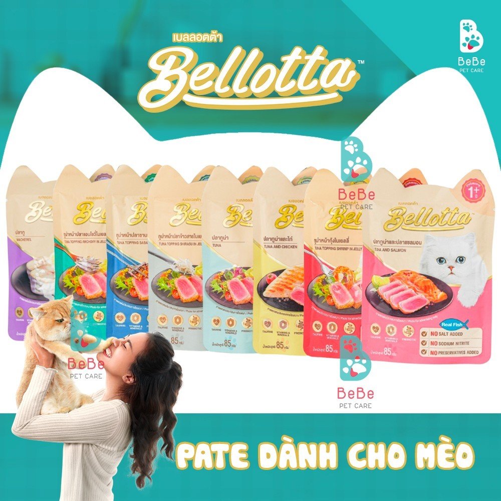 Pate bellotta từ thịt tươi dinh dưỡng cho mèo mọi lứa tuổi