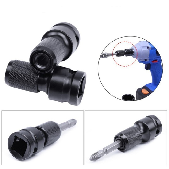 ĐẦU CHUYỂN BẮN ỐC, BU LÔNG SANG MÁY BẮN VÍT THAY NHANH - Đầu chuyển bu lông, khẩu sang bắn vít chuôi lục giác - Loại Đầu Dài
