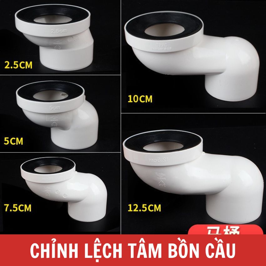 [FREESHIP] Phễu chỉnh lệch tâm bồn cầu- CT05, Điều chỉnh lệch tâm cầu loại chỉnh lệch tâm từ 1-5cm, Ngăn mùi & chống tắc nghẽn, Phù hợp với tất cả các loại bệt trên thị trường-FOXIS