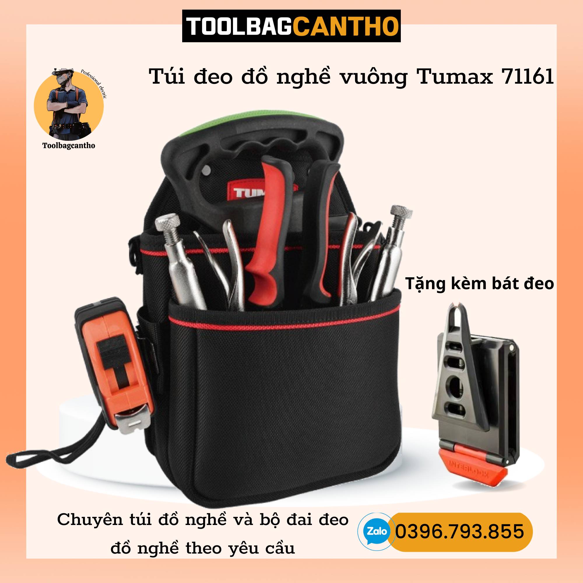 Túi đeo đồ nghề vuông tumax 71161