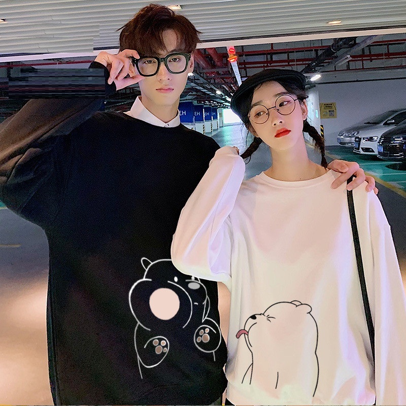 Áo đôi sweater nam nữ in gấu siêu đẹp