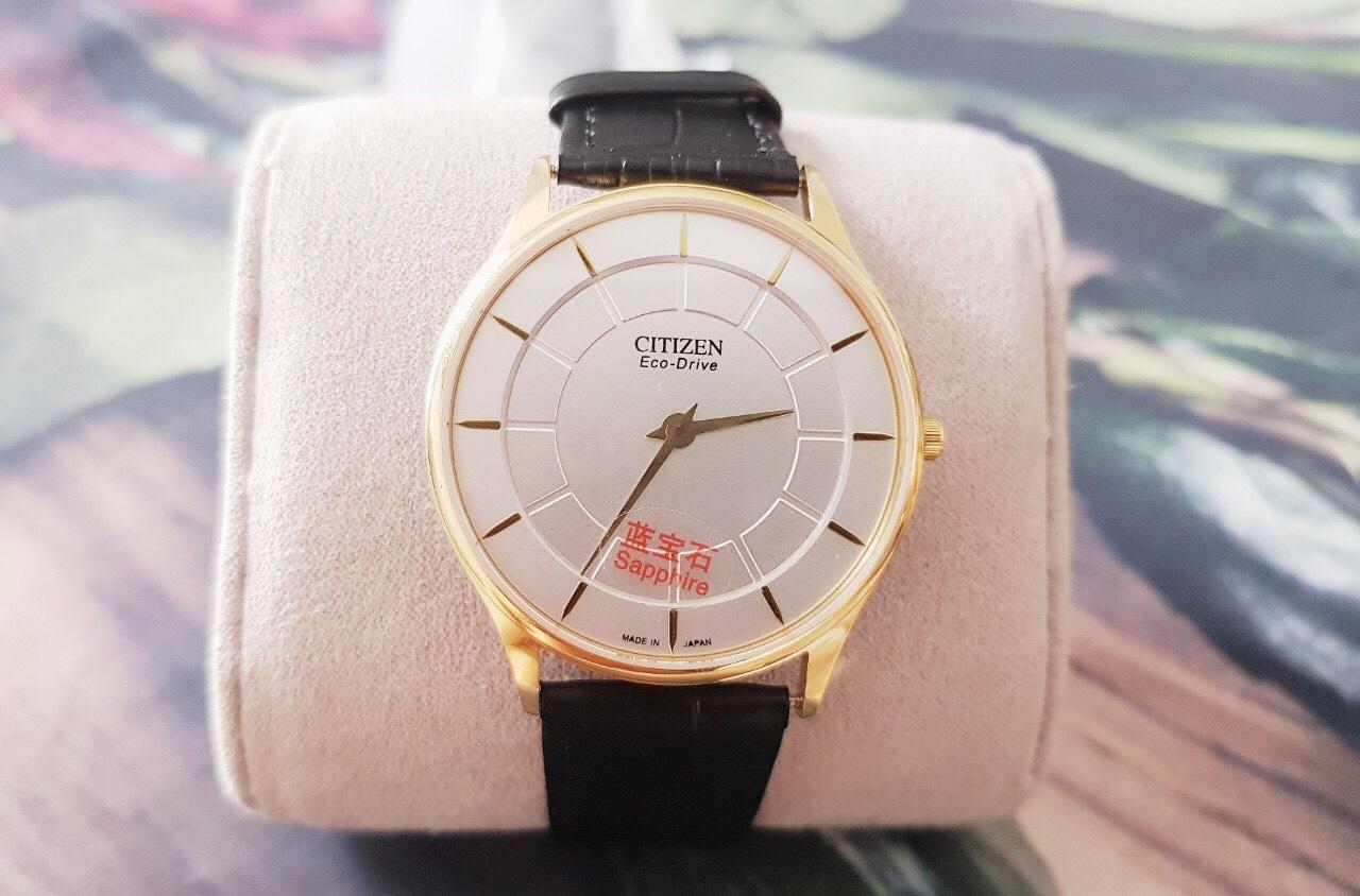 [HCM]Đồng hồ thời trang nam CITIZENNO79 2 Kim Dây Da - Size 38 mm