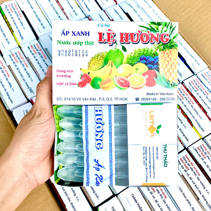 Ấp xanh ướp thịt hộp 12 ống