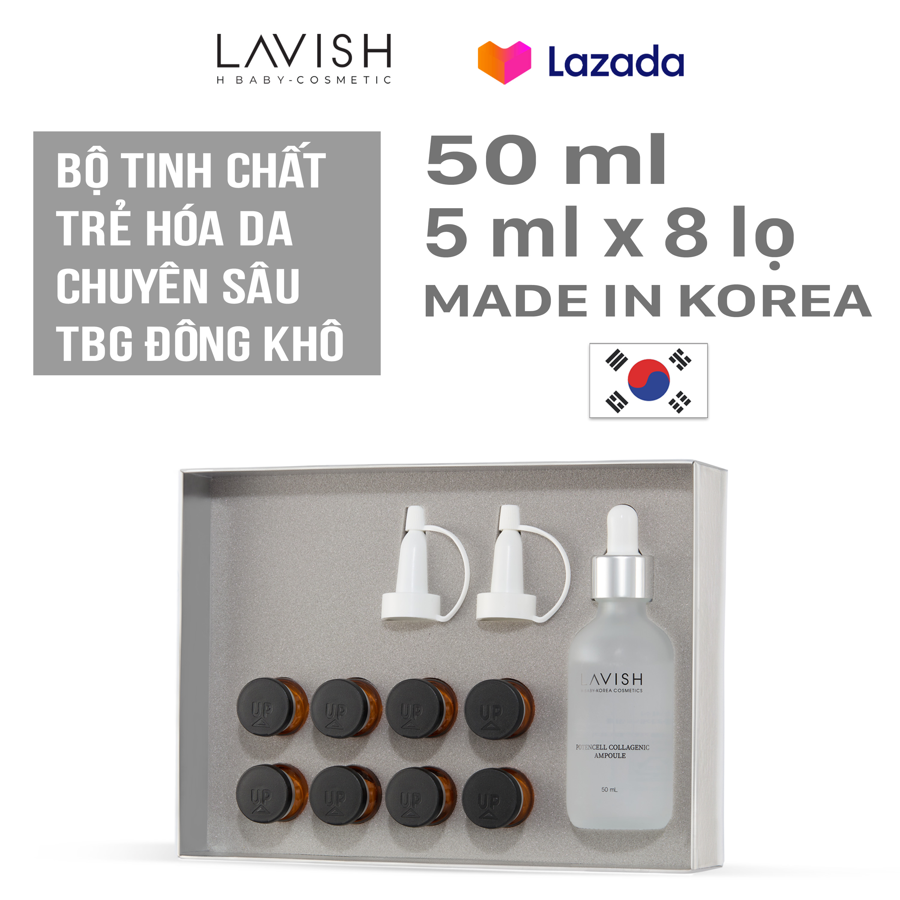 Bộ tinh chất trẻ hóa da chuyên sâu TBG Đông Khô