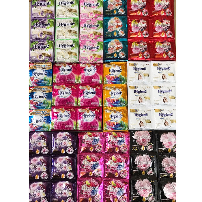 [HCM](ĐỦ MÀU) Combo 10 dây Nước xả vải Hygiene dây Thái Lan siêu đậm đặc (12 gói / 1 dây)