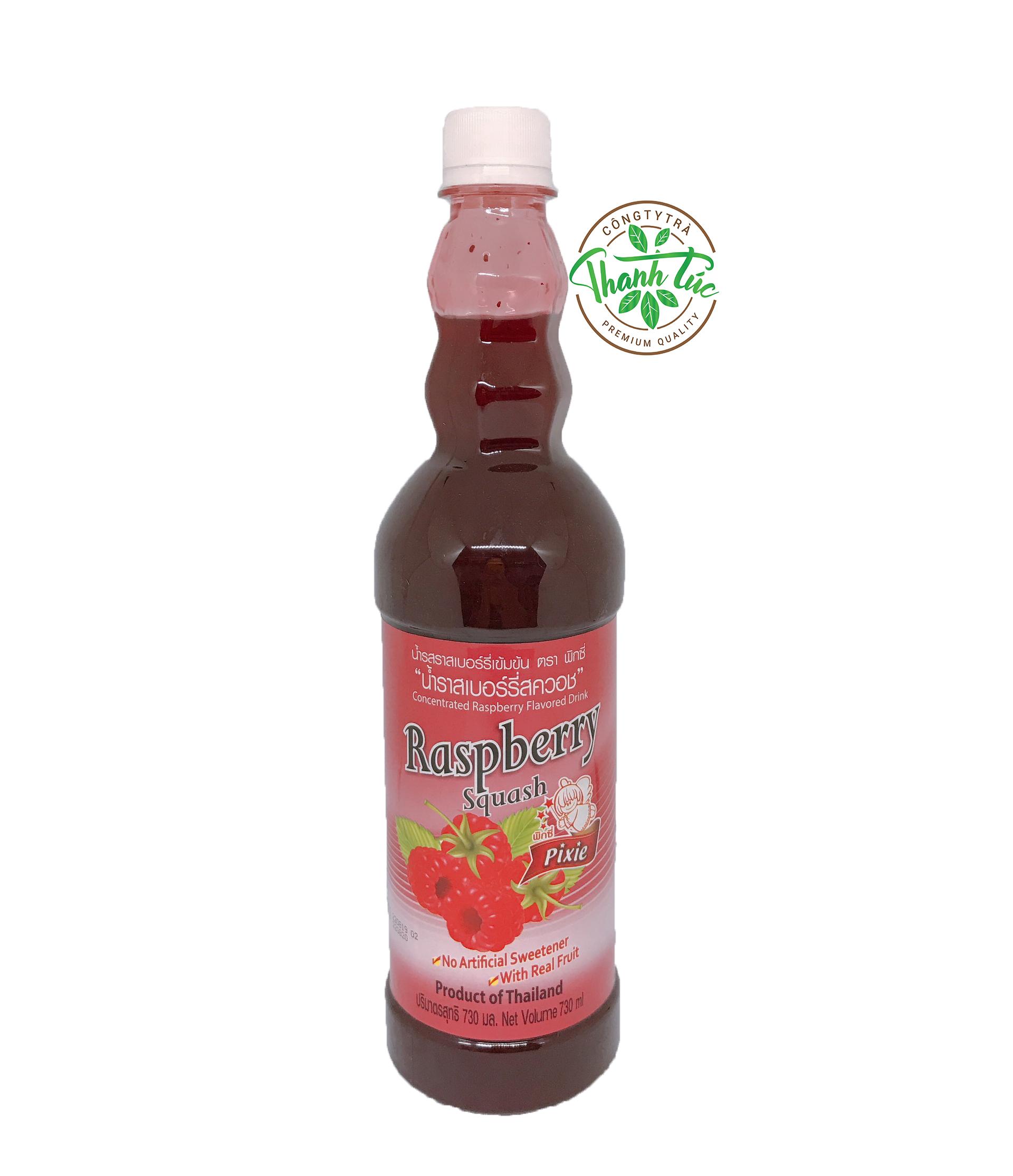 Siro thái lan pixie phúc bồn tử chai 730ml