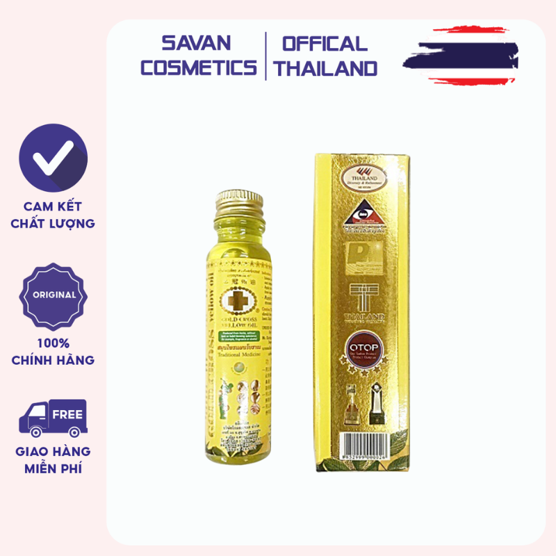 Dầu thập tự vàng thái lan gold cross yellow oil chai 24ml