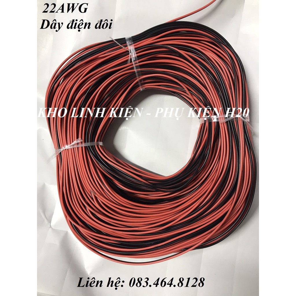 Dây Điện Đôi 2X24Awg Đỏ Đen - 5M