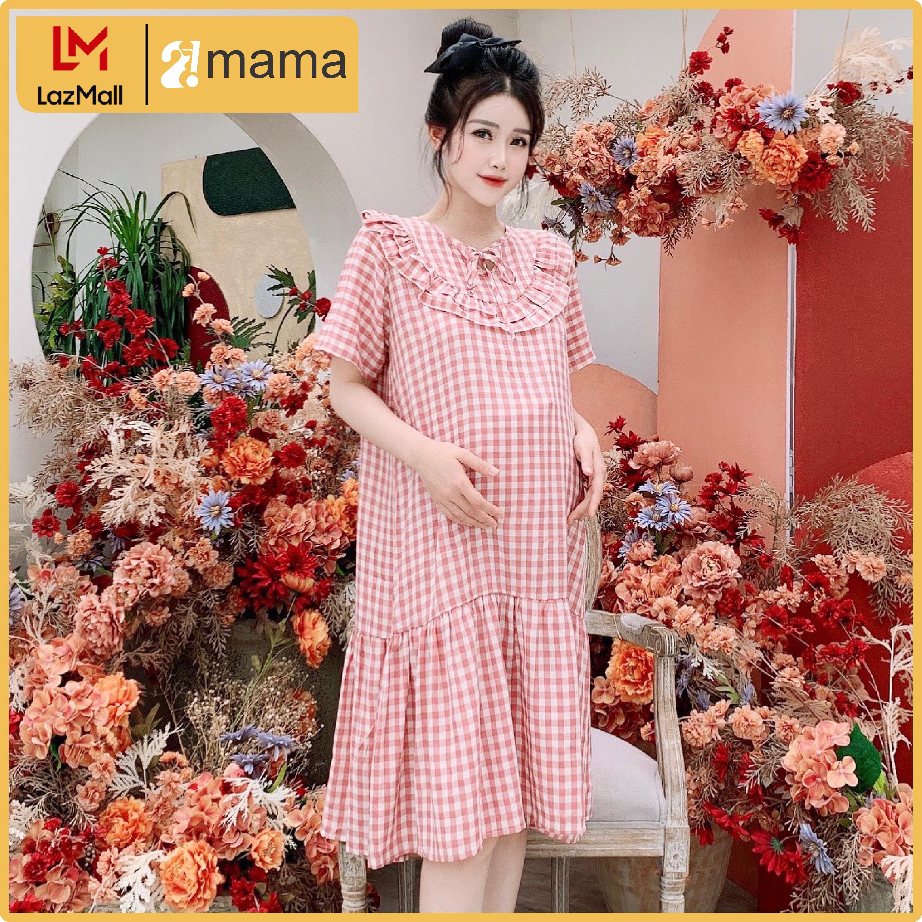 Đầm bầu thiết kế mùa hè 2MAMA dáng công sở suông chữ A V94