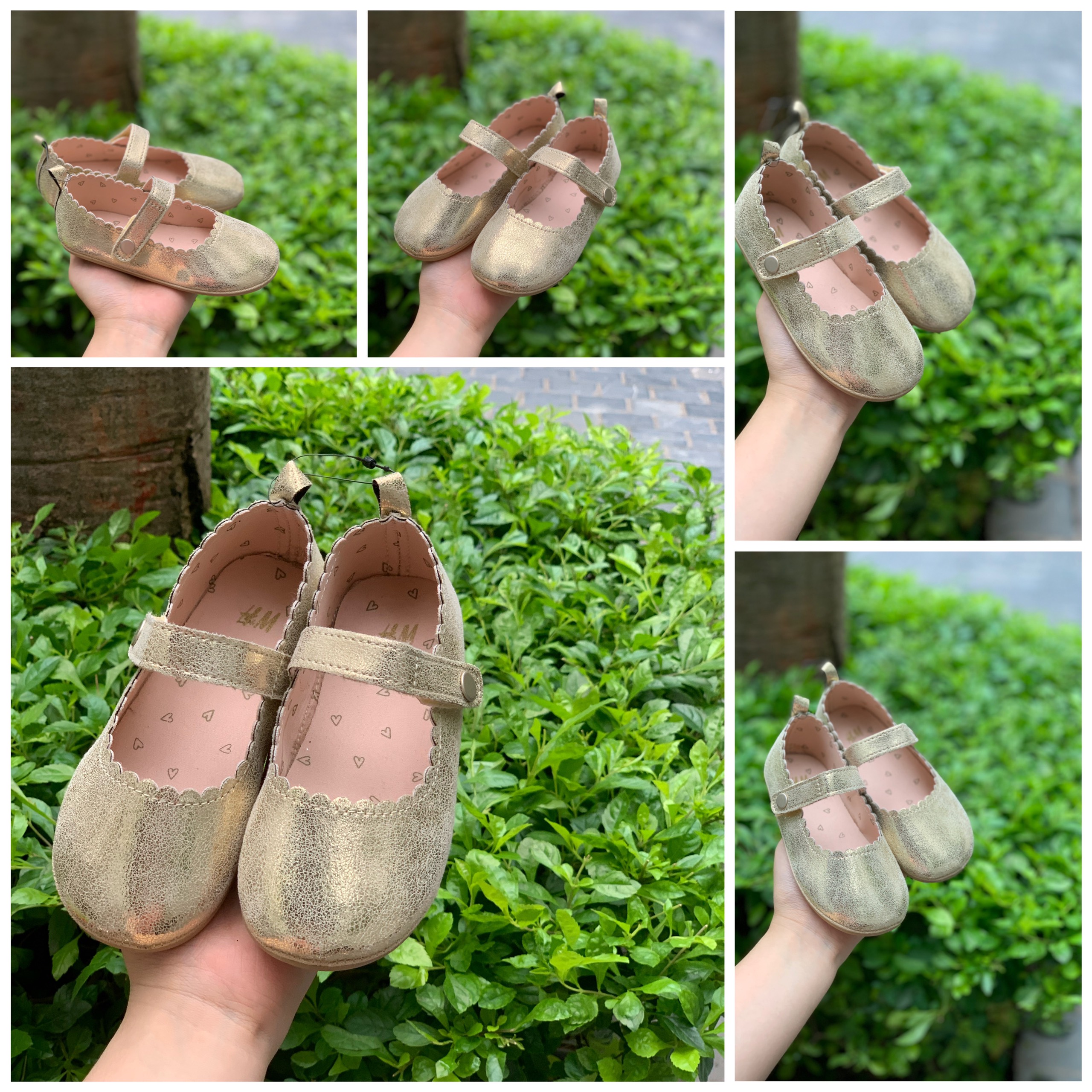 Giày Búp Bê Xinh Cho Bé Gái , Hàng Xuất Dư Chuẩn Từng Chi Tiết, Mầu Vàng Size từ 18 đến 25