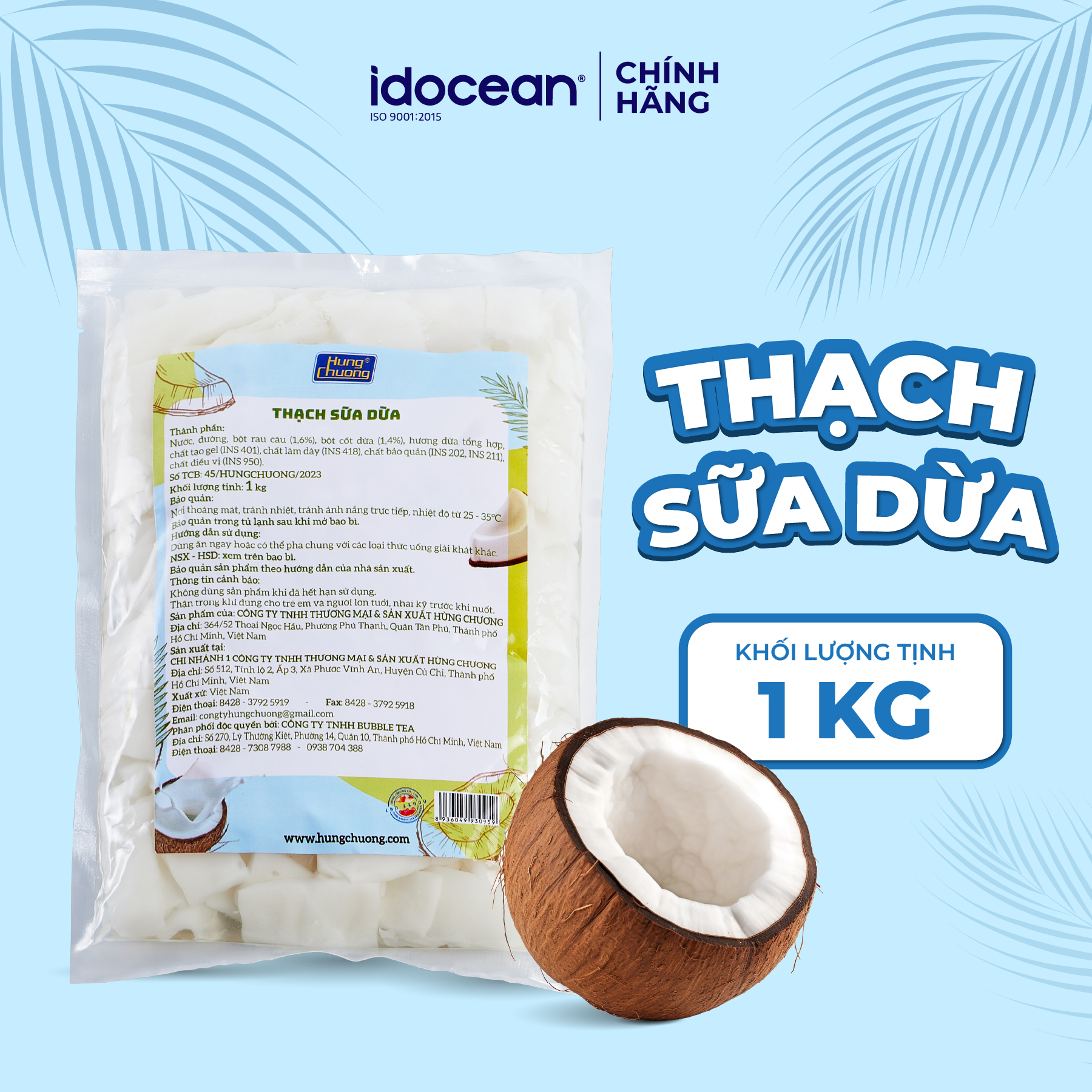 Thạch sữa dừa 1kg - Hùng Chương