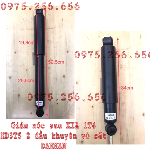 Giảm Xóc Sau KIA 1T4 & HD3T5 2 đầu khuyên Vỏ Sắt DAEHAN Phụ tùng ô tô