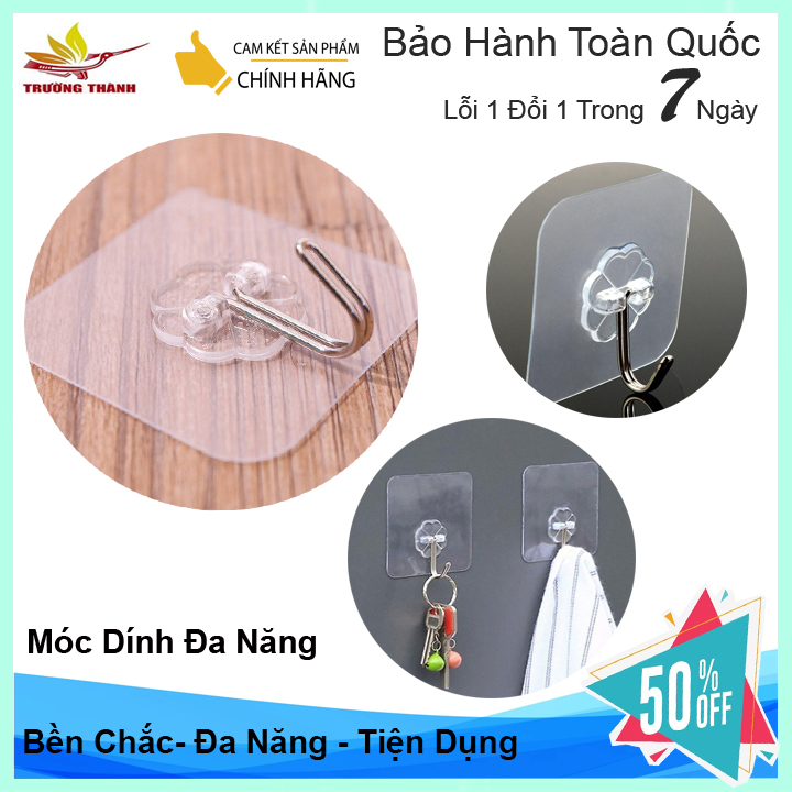 Combo 3 Móc Dán Tường Cao Cấp- Móc Dán Tường Chịu Nhiệt, Chịu Nặng Tốt- Tiện Lợi Sử Dụng Cho Gia Đình