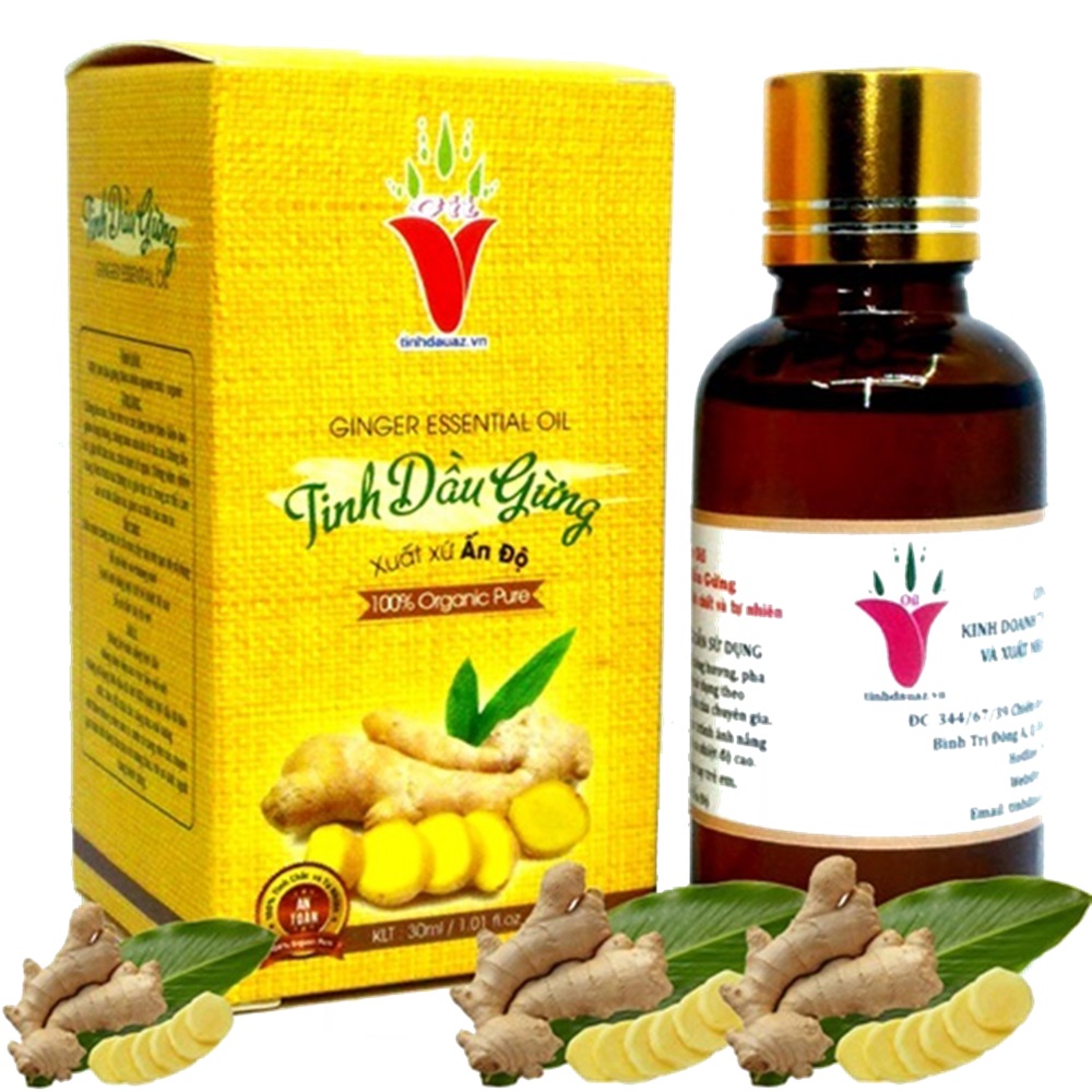 Tinh dầu gừng thiên nhiên nguyên chất | organic pure | 30ml | ấn độ