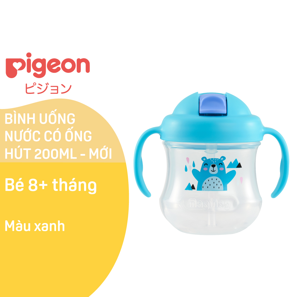 Ly Mag Mag Ống Hút Pigeon 200ML 2021 - Màu Xanh Dương