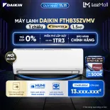 [MIỄN PHÍ LẮP ĐẶT 1TR3] Máy lạnh Daikin Inverter 1 chiều 1.5HP FTHB35ZVMV 12.000BTU - Có sưởi nhẹ