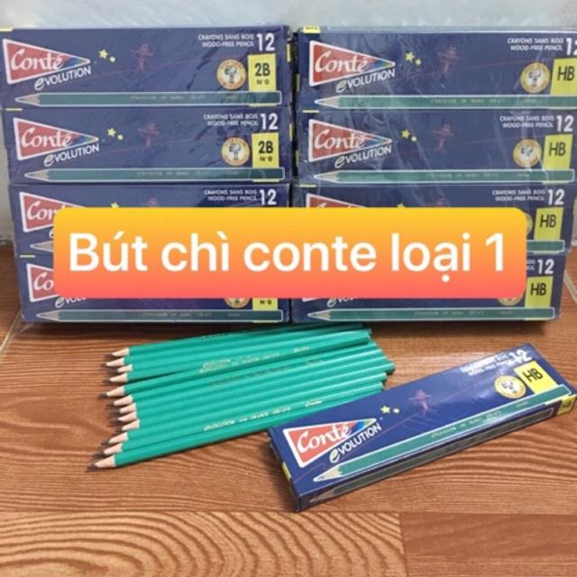 ♈◐ 1 hộp 12 bút chì conte 2b-hb .hàng loại 1 đẹp 💌